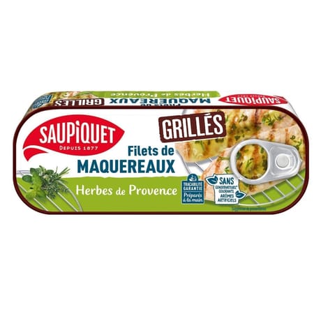 Saupiquet filet de maquereaux grillés aux herbes de Provence 1/4 120g