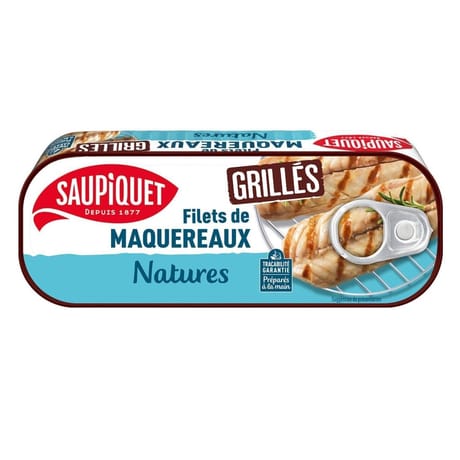 Saupiquet filets de maquereaux grillés natures 1/4 120g