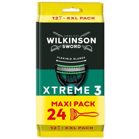 Wilkinson xtreme 3 sensitive comfort rasoir jetable 3 lames lot de 24