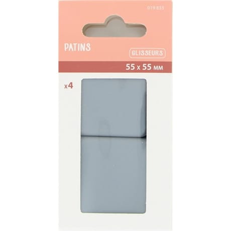 Trefilaction patin glisseur 55x55mm x4