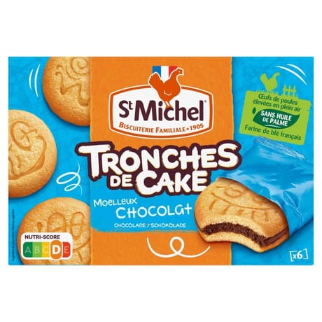 St michel tronches de cake moelleux chocolat 175g