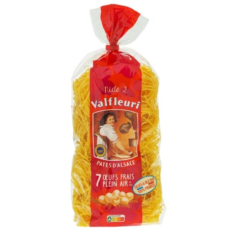 Valfleuri pâtes d'alsace nids 2mm sachet 500g