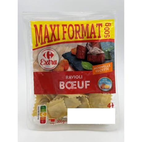Carrefour Extra pâtes fraîches ravioli boeuf 500g