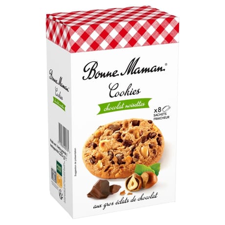 Bonne Maman cookies chocolat / noisettes 225g