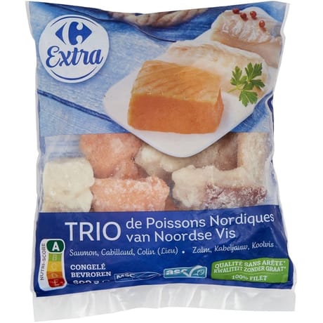 Carrefour extra trio de poisson msc 600g
