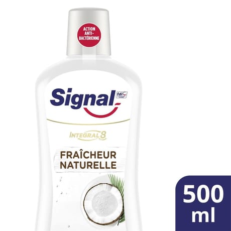 Signal Integral 8 bain de bouche noix de coco fraicheur naturelle 500ml