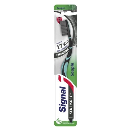 Signal brosse à dents sensisoft charbon souple x1