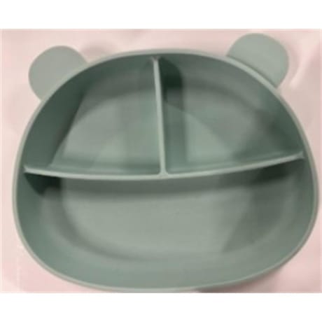 Assiette silicone vert clair