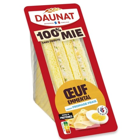 Daunat club 100% mie oeuf emmental 140g