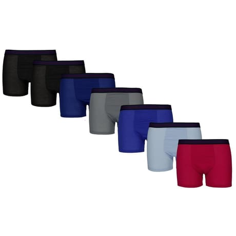 Lot de 7 boxers homme D03 NR/BLE/BLE C/GS/BX T6