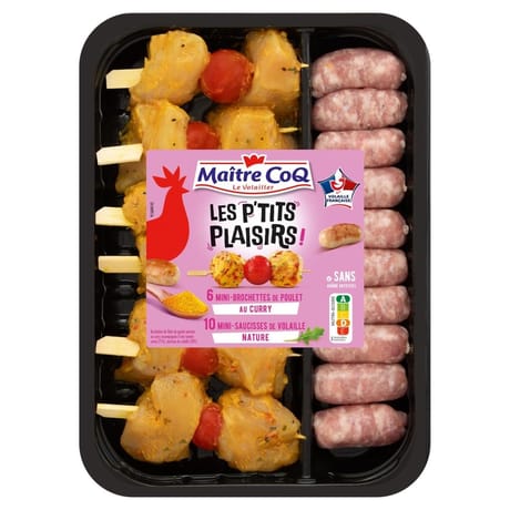Maître Coq les p'tits plaisirs curry à griller 550g