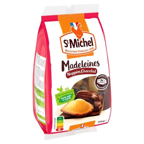 St michel madeleines coquilles nappées chocolat  350g