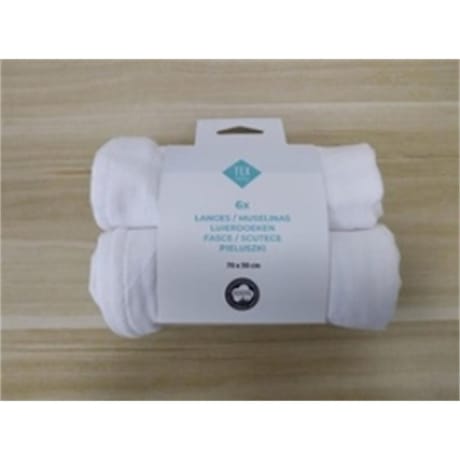Tex Baby couche en cotton blanc x6