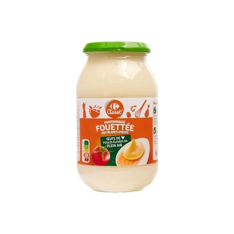 Carrefour classic' mayonnaise fouettée aux blancs d'oeufs 474g