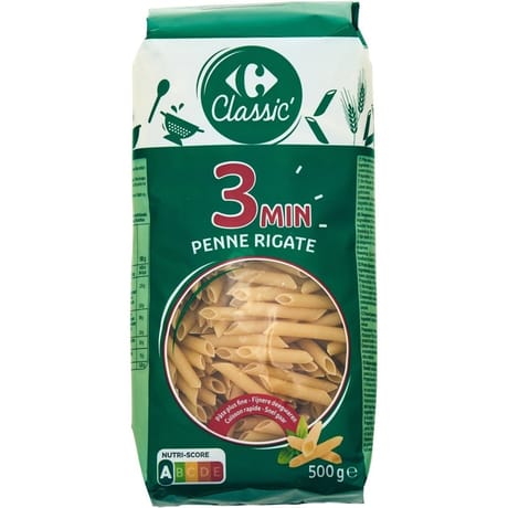 Carrefour classic' pates penne rigate 500g