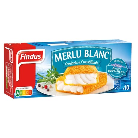 Findus 10 panés merlu blanc msc 510g