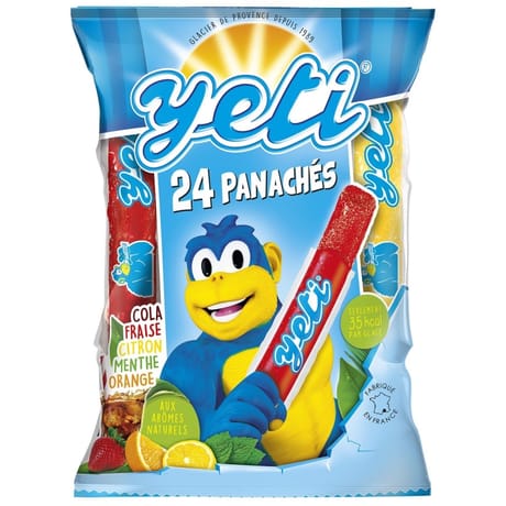 Yetigel 24 yetis panachés aux arômes naturels fruités 1.2l 1.16kg
