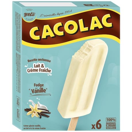 Yeti Cacolac bâtonnet vanille 6x70ml 348g
