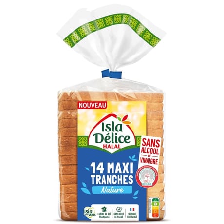 Isla Délice pain de mie halal 14 tranches 550g