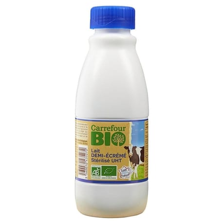 Carrefour bio lait uht demi écrémé bio 50cl