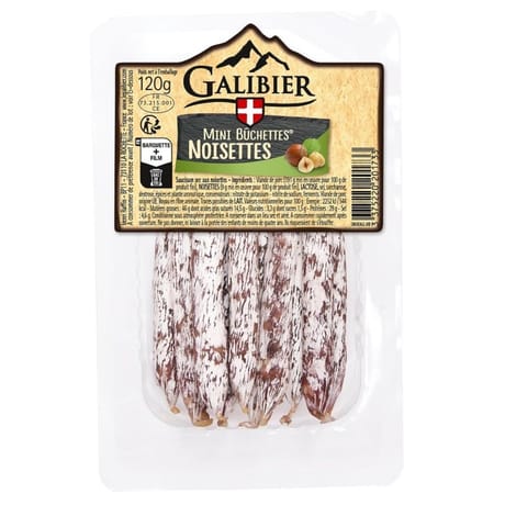 Minis bûchettes noisettes 120g