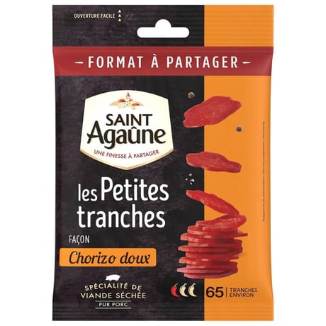 Saint Agaune les petites tranches chorizo doux 115g