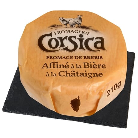 Corsica affiné à la bière de chataîgne - 210g - au lait de brebis pasteurisé
