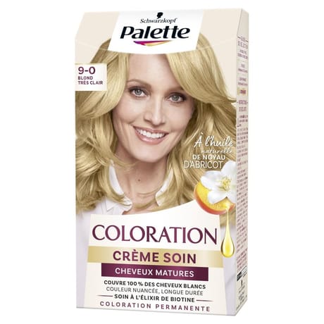 Schwarzkopf palette crème soin permanente 9-40 blond très clair beige