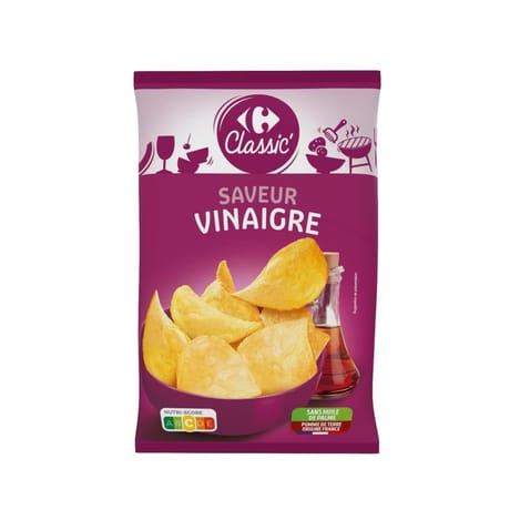 Carrefour classic' 135g chips saveur vinaigre