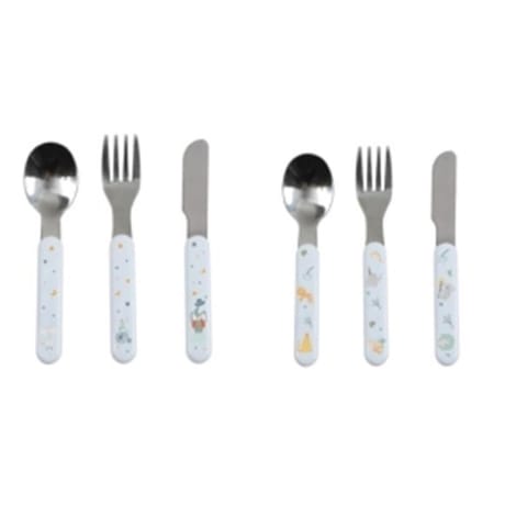 Tex Baby set couvert inox bleu