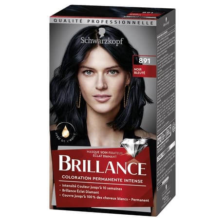 Schwarzkopf brillance coloration permanente 891 noir bleuté