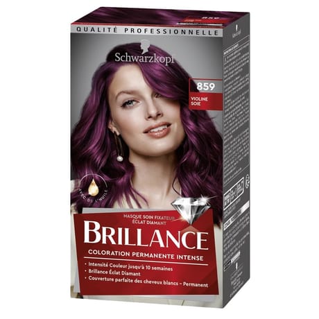 Schwarzkopf brillance coloration 859 violine soie