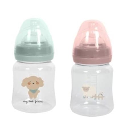 Biberon 150ml rose x1 tex baby