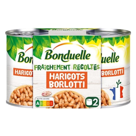 Bonduelle haricots borlotti fraichement recoltes 250g