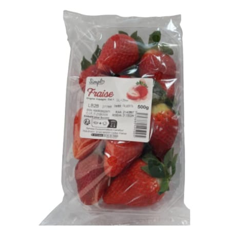 Fraise ronde barquette 500g simpl