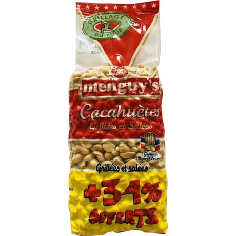 Menguy's cacahuètes grillées salées 410g +34% offert
