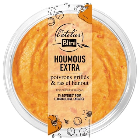 Atelier blini houmous extra au poivrons 175g