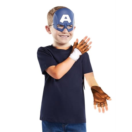 Kit accessoires masque + gants captain america