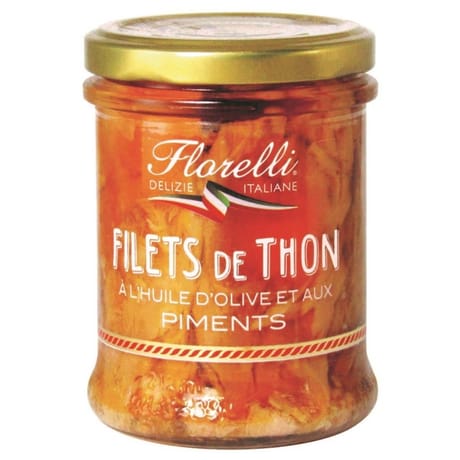 Florelli filets de thon a l'huile pimentée 200g