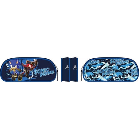 Trousse scolaire 2 compartiments sonic prime
