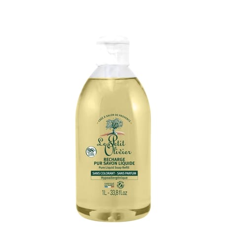 Le petit olivier recharge pur savon liquide 1l