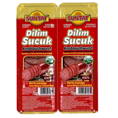 Suntat saucisson a l ail piquant en tranches 150g