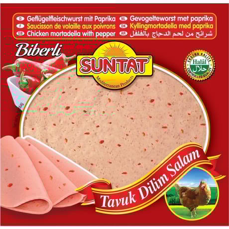 Suntat Saucisse de poulet aux poivrons 200g
