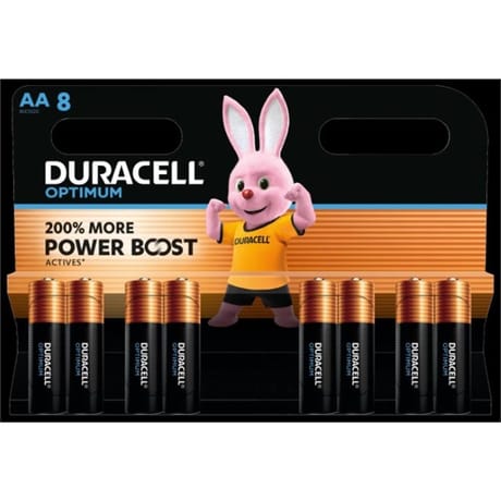 Duracell piles optimum aa x8 192g