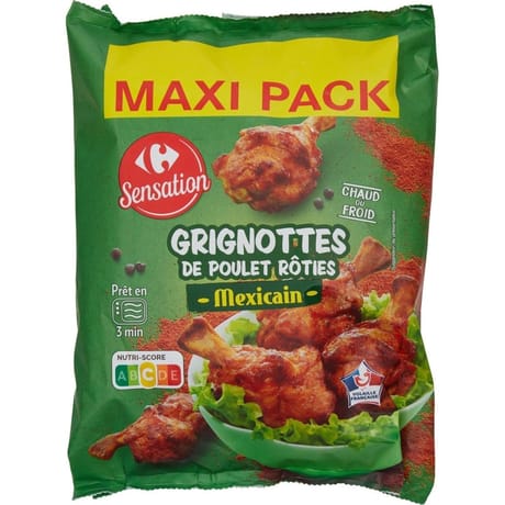 Carrefour sensation grignottes de poulet roti mexicain 500g
