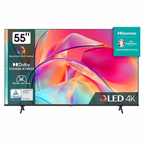 Hisense téléviseur smart tv 4k uhd qled 139cm 55'' 55E7KQ