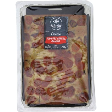 Crf focaccia tomate 30 toasts 400g