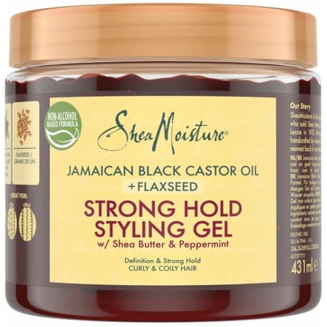 Shea moisture gel coiffant tenue forte huile de ricin noir de jamaique 431ml