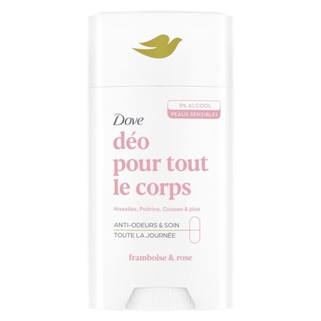 Dove déo stick pour tout le corps framboise & rose 75ml