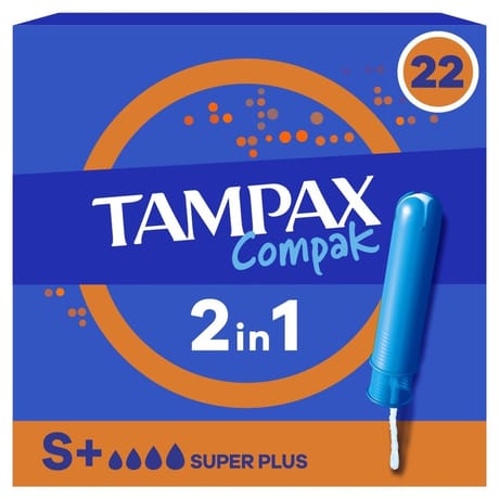 Tampax compak tampons avec applicateur super plus x22